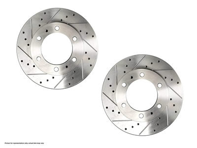 Runstop Performance Brake Rotors,Runstop Nissan Navara 08-up Front Performance Cross Drilled and Slotted Brake Rotors