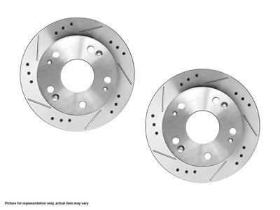 Runstop Performance Brake Rotors Runstop Mazda 3 Rear Performance Cross Drilled and Slotted Brake Rotors